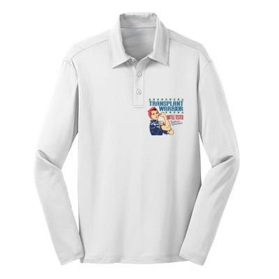 Transplant Warrior A Vintage Women Transplant Recipient Silk Touch Performance Long Sleeve Polo