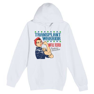 Transplant Warrior A Vintage Women Transplant Recipient Premium Pullover Hoodie