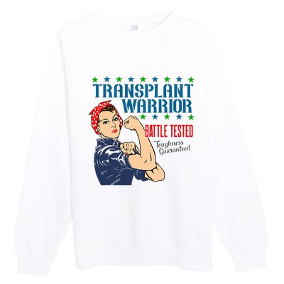 Transplant Warrior A Vintage Women Transplant Recipient Premium Crewneck Sweatshirt