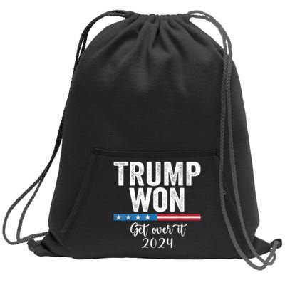 Trump Won Again – 2024 Election 47th President Sweatshirt Cinch Pack Bag