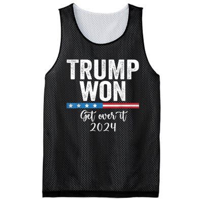 Trump Won Again – 2024 Election 47th President Mesh Reversible Basketball Jersey Tank