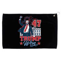 Trump Won Again 2024 Election President 47 Th American Flag Grommeted Golf Towel