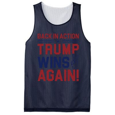 Trump Wins Again 2024 Back In Action Trump Wins Again Mesh Reversible Basketball Jersey Tank