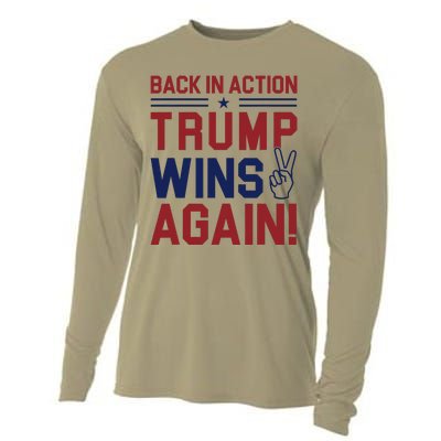 Trump Wins Again 2024 Back In Action Trump Wins Again Cooling Performance Long Sleeve Crew