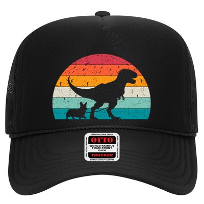 Trex Walking A Dog Funny Pembroke Welsh Corgi Lover Dog Dad Gift Trucker Hat
