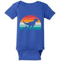 Trex Walking A Dog Funny Pembroke Welsh Corgi Lover Dog Dad Gift Baby Bodysuit