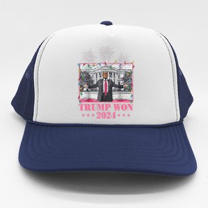 Trump Won Again 2024 Election President 47 Th Trucker Hat