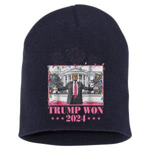 Trump Won Again 2024 Election President 47 Th Short Acrylic Beanie