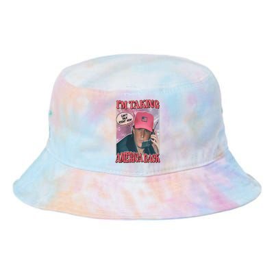 The Walking A IM Taking America Back CanT Talk Right Now Tie Dye Newport Bucket Hat