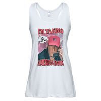 The Walking A IM Taking America Back CanT Talk Right Now Ladies Essential Flowy Tank