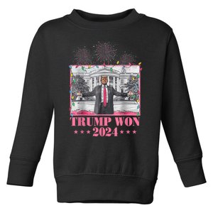 Trump Won Again 2024 Election President 47 Th Toddler Sweatshirt