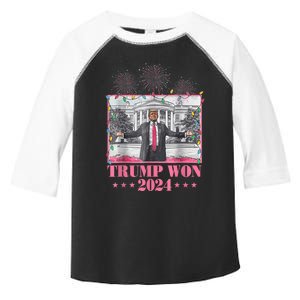 Trump Won Again 2024 Election President 47 Th Toddler Fine Jersey T-Shirt