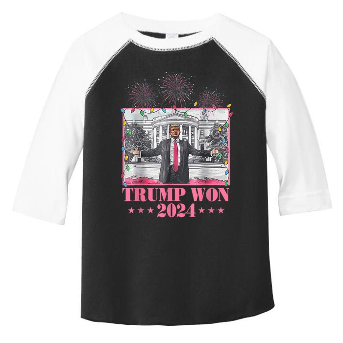 Trump Won Again 2024 Election President 47 Th Toddler Fine Jersey T-Shirt