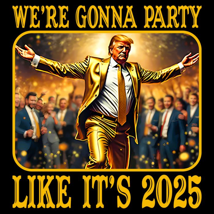 Trump We Are Gonna Party Like Its 2025 USA-Made Doggie Bandana