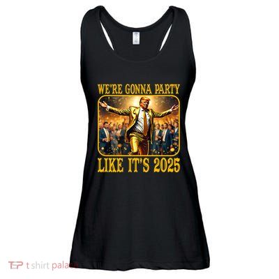 Trump We Are Gonna Party Like Its 2025 Ladies Essential Flowy Tank