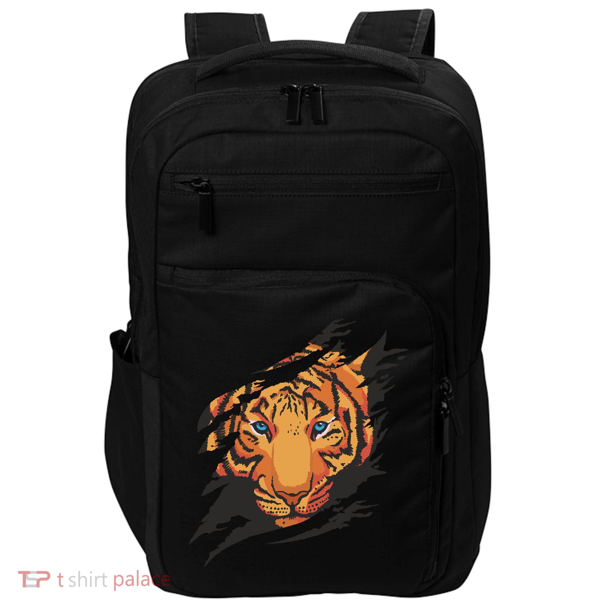 Tiger Wild Animal Ripped Impact Tech Backpack