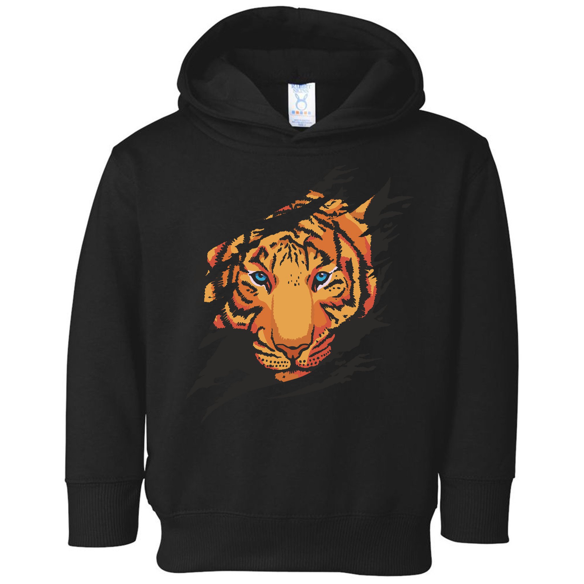 Tiger Wild Animal Ripped Toddler Hoodie