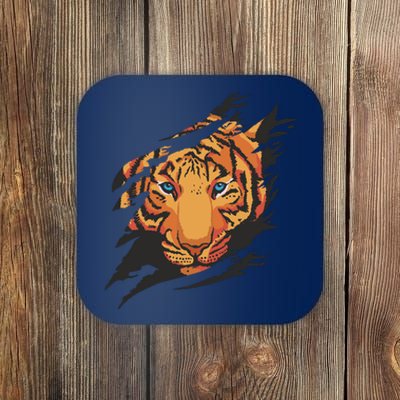 Tiger Wild Animal Ripped Coaster