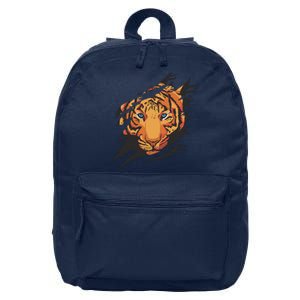 Tiger Wild Animal Ripped 16 in Basic Backpack