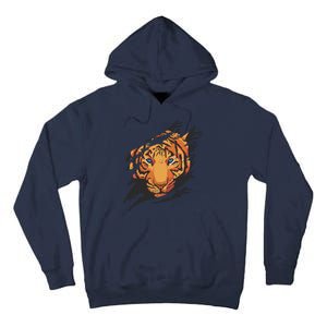 Tiger Wild Animal Ripped Tall Hoodie