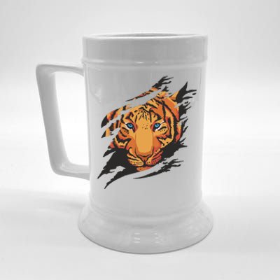 Tiger Wild Animal Ripped Beer Stein