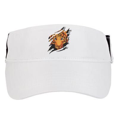 Tiger Wild Animal Ripped Adult Drive Performance Visor