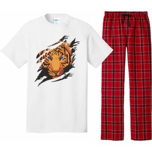 Tiger Wild Animal Ripped Pajama Set