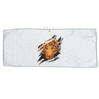 Tiger Wild Animal Ripped Large Microfiber Waffle Golf Towel