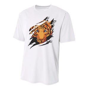 Tiger Wild Animal Ripped Performance Sprint T-Shirt