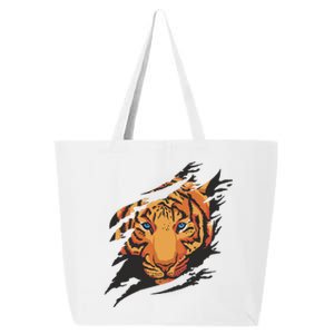 Tiger Wild Animal Ripped 25L Jumbo Tote