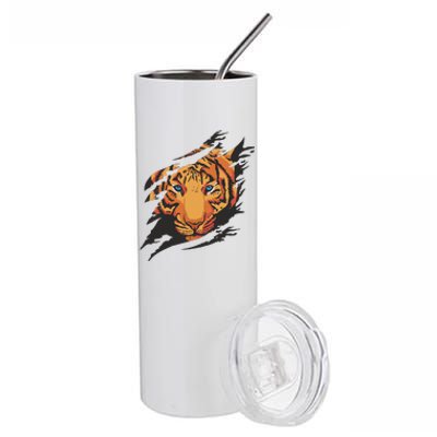 Tiger Wild Animal Ripped Stainless Steel Tumbler