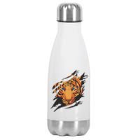 Tiger Wild Animal Ripped Stainless Steel Insulated Water Bottle