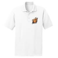 Tiger Wild Animal Ripped PosiCharge RacerMesh Polo