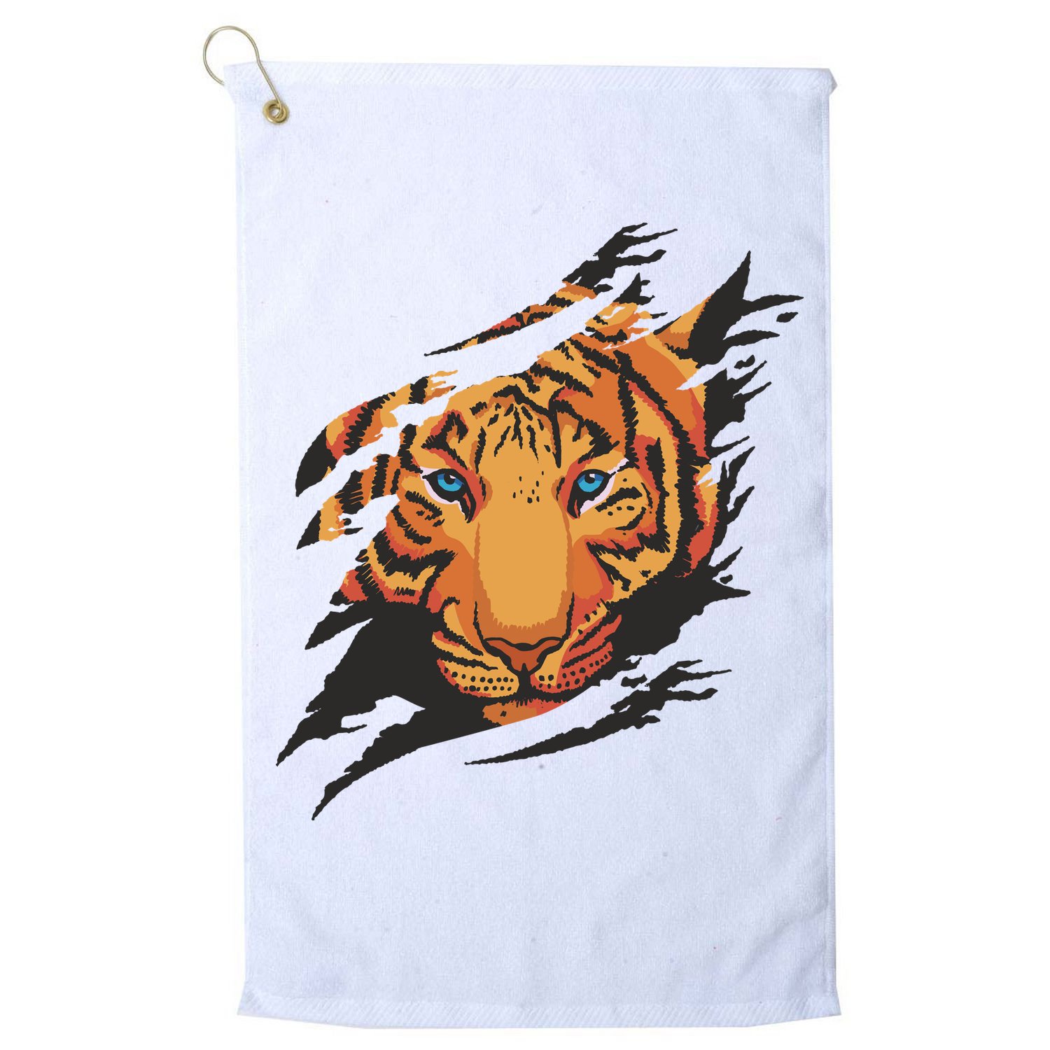 Tiger Wild Animal Ripped Golf Towel