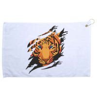 Tiger Wild Animal Ripped Grommeted Golf Towel