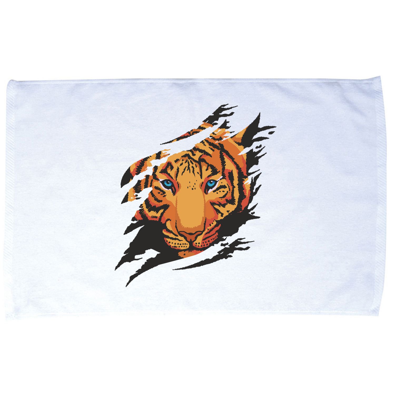 Tiger Wild Animal Ripped Microfiber Hand Towel