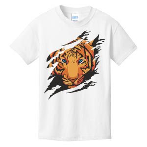 Tiger Wild Animal Ripped Kids T-Shirt