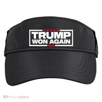 Trump Won Again Election Day President 47 Th American Adult Drive Performance Visor