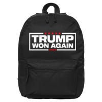 Trump Won Again Election Day President 47 Th American 16 in Basic Backpack