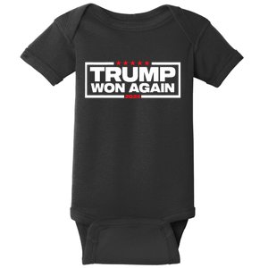 Trump Won Again Election Day President 47 Th American Baby Bodysuit