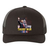 Trump Won Again 2024 Election President 47 Th American Flag Yupoong Adult 5-Panel Trucker Hat