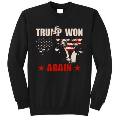 Trump Won Again 47 President American Flag Inauguration 2025 Sweatshirt