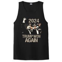 Trump Won Again 2024 Election President 47 Th American Flag PosiCharge Competitor Tank