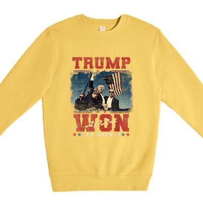 Trump Won Again – 2024 Election 47th President Premium Crewneck Sweatshirt