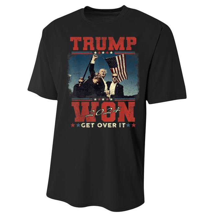 Trump Won Again – 2024 Election 47th President Performance Sprint T-Shirt