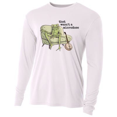 That WasnT A Microdose Humor Strange Naked Frog Meme Cooling Performance Long Sleeve Crew