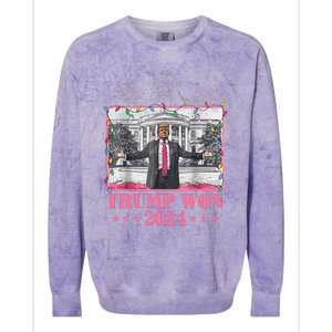 Trump Won Again 2024 Election President 47 Th Colorblast Crewneck Sweatshirt