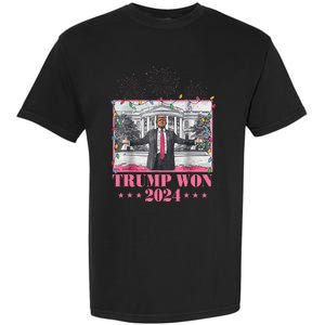 Trump Won Again 2024 Election President 47 Th Garment-Dyed Heavyweight T-Shirt