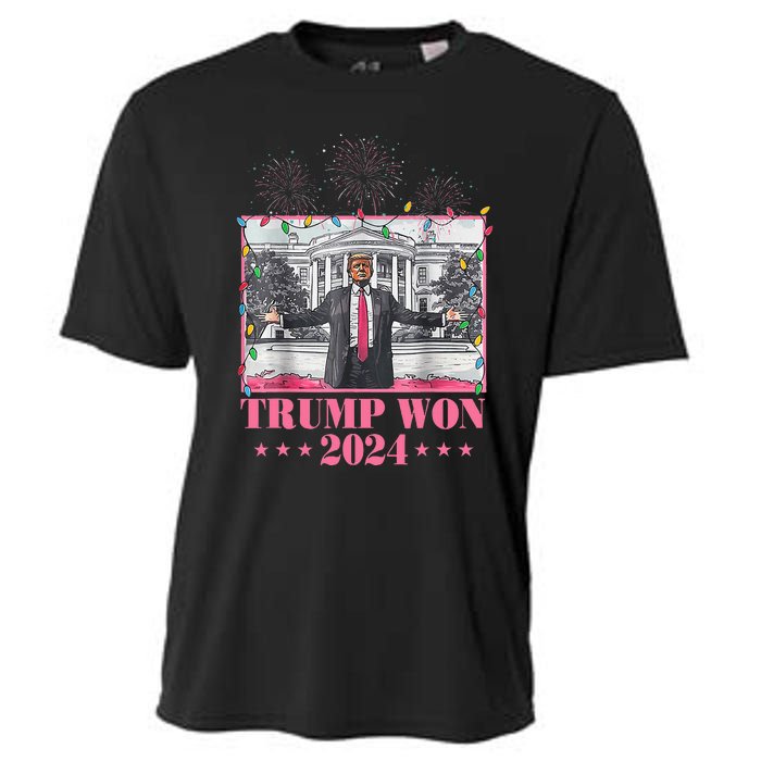 Trump Won Again 2024 Election President 47 Th Cooling Performance Crew T-Shirt