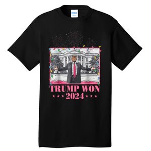 Trump Won Again 2024 Election President 47 Th Tall T-Shirt